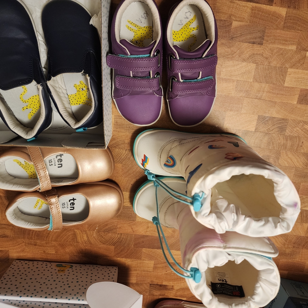 Purple And Rose Gold Shoes